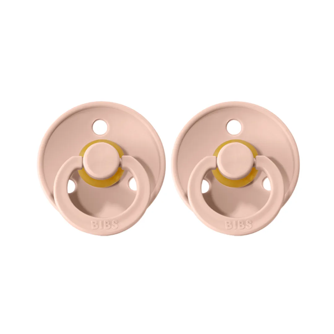 BIBS Colour Pacifier 2 Pack - Blush