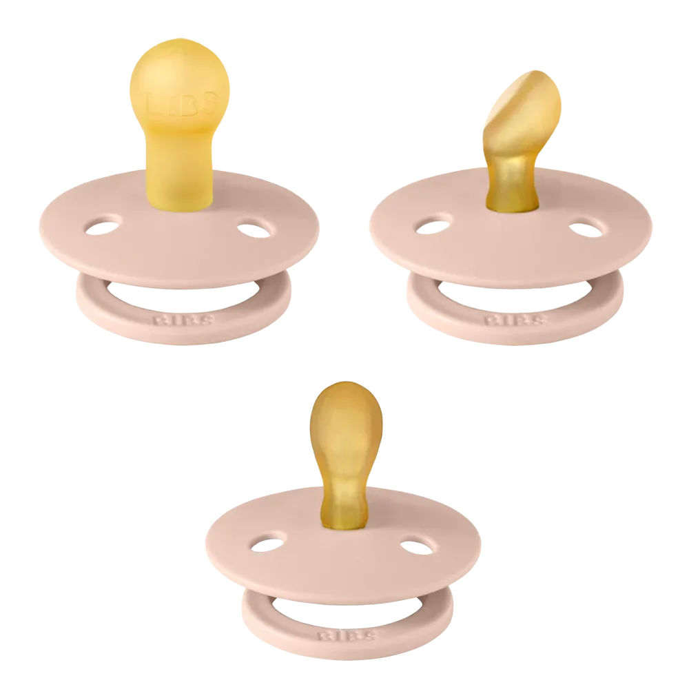 BIBS Dummies - Try-It Colour 3Pk Blush
