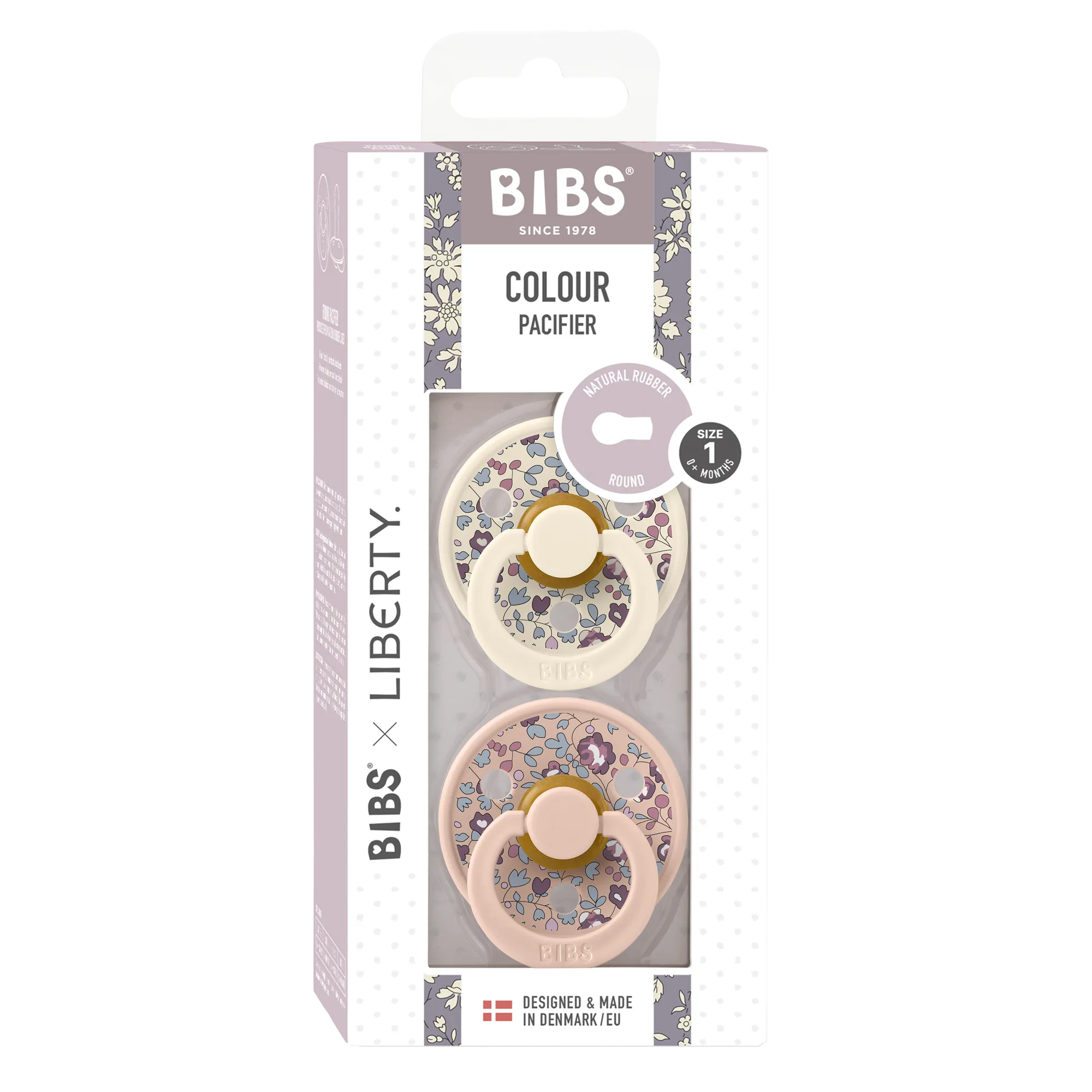BIBS Pacifier Duo - Liberty Eloise | Blush