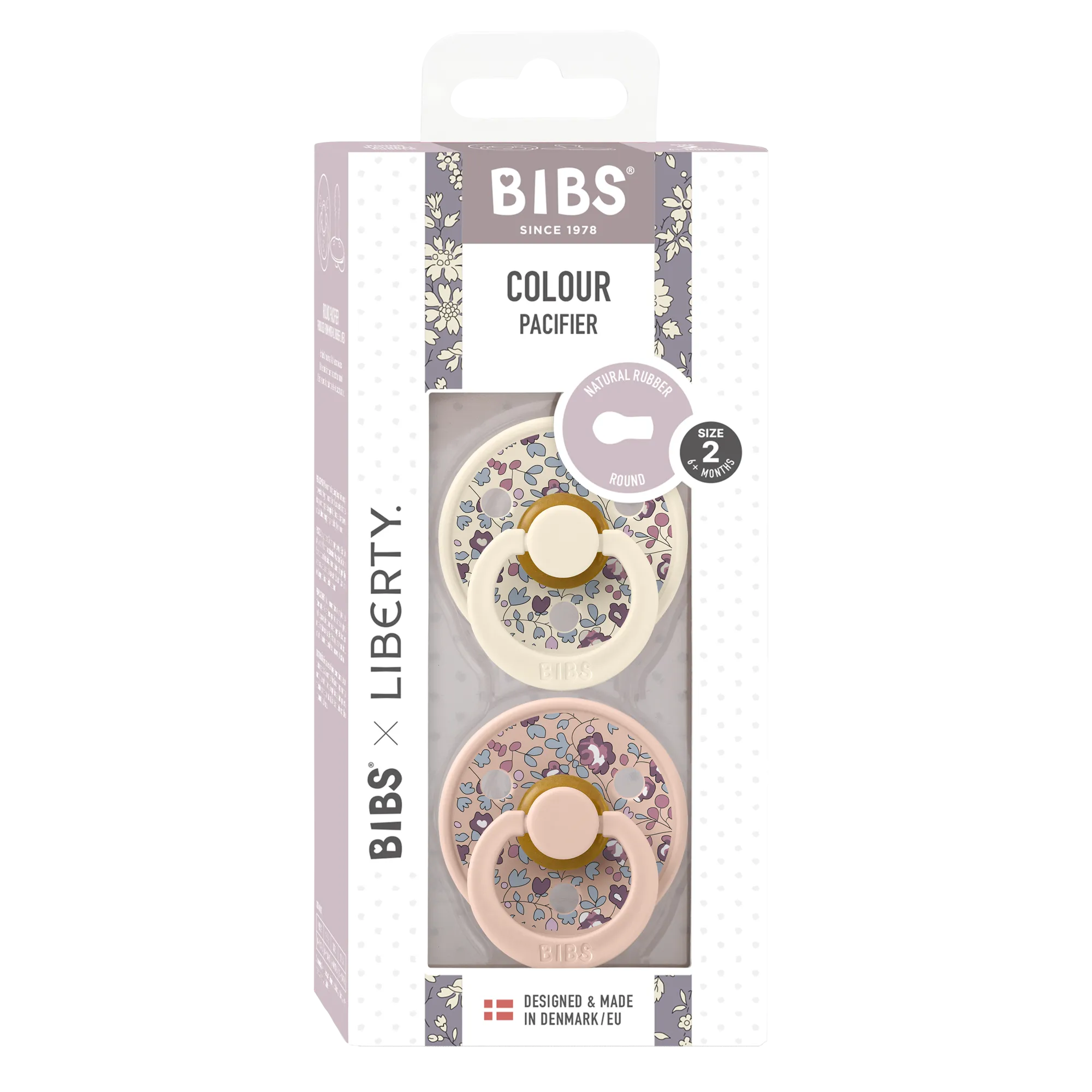 BIBS Pacifier Duo - Liberty Eloise | Blush