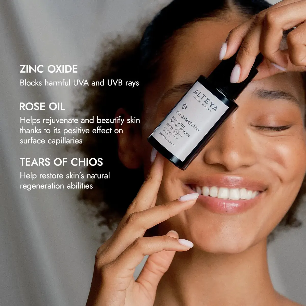 BIO DAMASCENA ORGANIC ROSE OTTO FACE SUNSCREEN CREAM SPF25