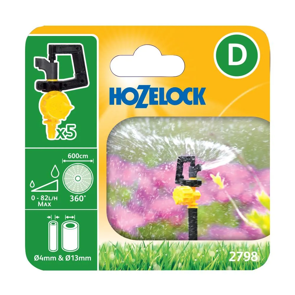 Hozelock 360° Vari Rotor Spray (5 Pack) - 2798