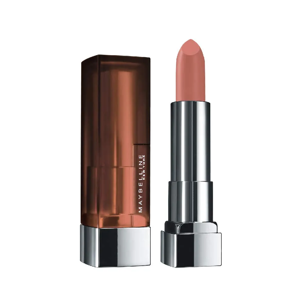 Maybelline Color Sensational Lipstick, Lip Makeup, Matte Finish, Hydrating Lipstick, Nude, Pink, Red, Plum Lip Color, Clay Crush, 0.15 oz; (Packaging May Vary)