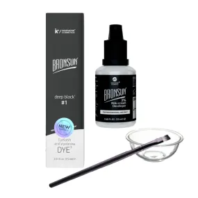 NEW Bronsun Lash & Brow Gel Dye Kit - #1 Deep Black