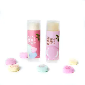 Special Gift Set-Lip Balm Natural set of 2 Candy Hearts and Bubble Gum Good Earth Beauty