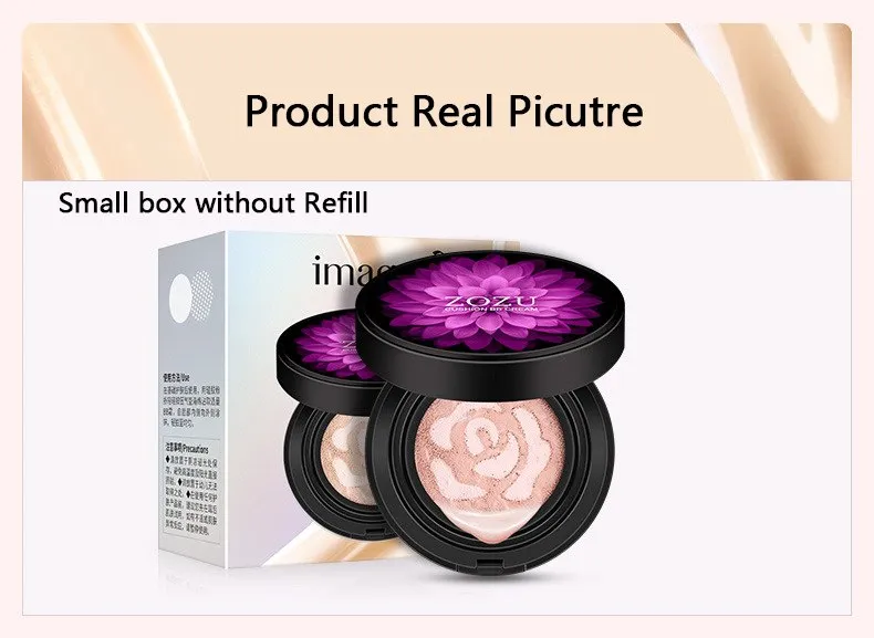 Sunscreen Air Cushion BB Face Base Flawless Pressed Powder Foundation Makeup