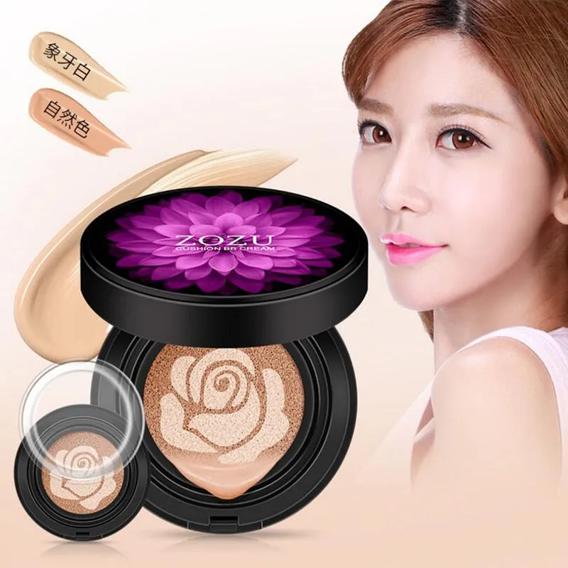 Sunscreen Air Cushion BB Face Base Flawless Pressed Powder Foundation Makeup
