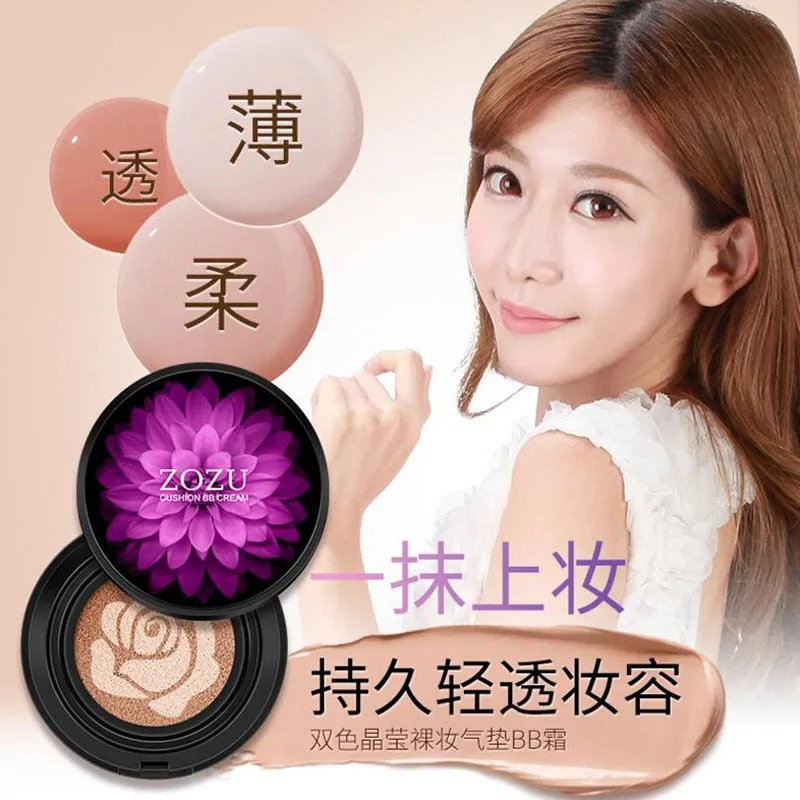 Sunscreen Air Cushion BB Face Base Flawless Pressed Powder Foundation Makeup
